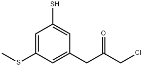 3-(3-Chloro-2-oxopropyl)-5-(methylthio)thiophenol Structure