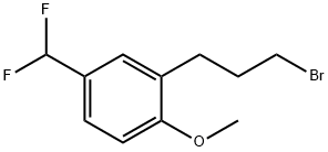 2-(3-Bromopropyl)-4-(difluoromethyl)anisole Structure