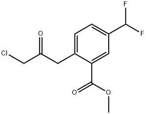 Methyl 2-(3-chloro-2-oxopropyl)-5-(difluoromethyl)benzoate Structure