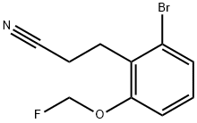 3-(2-Bromo-6-(fluoromethoxy)phenyl)propanenitrile Structure