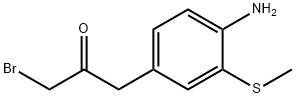 1-(4-Amino-3-(methylthio)phenyl)-3-bromopropan-2-one Structure