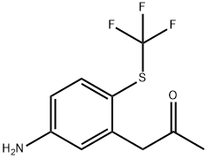 1-(5-Amino-2-(trifluoromethylthio)phenyl)propan-2-one Structure