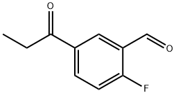 2-Fluoro-5-propionylbenzaldehyde Structure