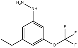 1-(3-Ethyl-5-(trifluoromethoxy)phenyl)hydrazine Structure