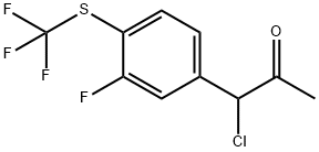 1-Chloro-1-(3-fluoro-4-(trifluoromethylthio)phenyl)propan-2-one Structure