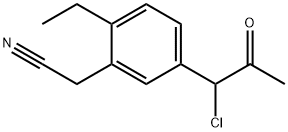 5-(1-Chloro-2-oxopropyl)-2-ethylphenylacetonitrile Structure