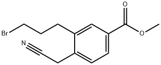 Methyl 3-(3-bromopropyl)-4-(cyanomethyl)benzoate Structure