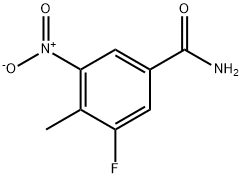 Benzamide, 3-fluoro-4-methyl-5-nitro- Structure