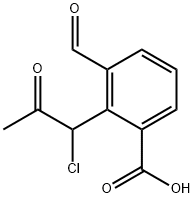 2-(1-Chloro-2-oxopropyl)-3-formylbenzoic acid Structure