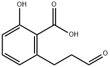 2-Hydroxy-6-(3-oxopropyl)benzoic acid Structure