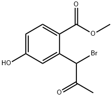 Methyl 2-(1-bromo-2-oxopropyl)-4-hydroxybenzoate Structure