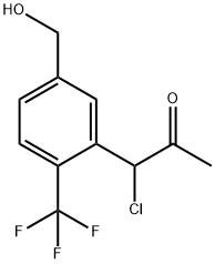 3-(1-Chloro-2-oxopropyl)-4-(trifluoromethyl)benzyl alcohol Structure