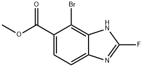 1H-Benzimidazole-6-carboxylic acid, 7-bromo-2-fluoro-, methyl ester Structure