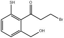 2-(3-Bromopropanoyl)-3-mercaptobenzylalcohol Structure