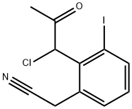 2-(1-Chloro-2-oxopropyl)-3-iodophenylacetonitrile Structure