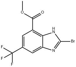 Methyl 2-bromo-6-trifluoromethyl-1H-benzimidazole-4-carboxylate Structure