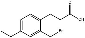 2-(Bromomethyl)-4-ethylphenylpropanoic acid Structure