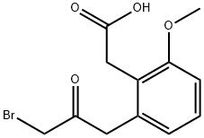 2-(3-Bromo-2-oxopropyl)-6-methoxyphenylacetic acid Structure