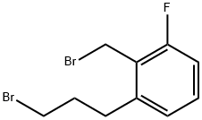 2-(3-Bromopropyl)-6-fluorobenzylbromide Structure