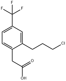 2-(3-Chloropropyl)-4-(trifluoromethyl)phenylacetic acid Structure