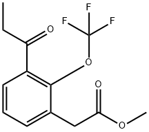 Methyl 3-propionyl-2-(trifluoromethoxy)phenylacetate Structure