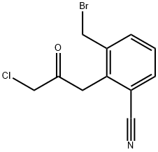 3-(Bromomethyl)-2-(3-chloro-2-oxopropyl)benzonitrile Structure