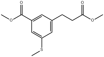 Methyl 3-(3-methoxy-3-oxopropyl)-5-(methylthio)benzoate Structure