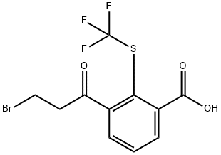 3-(3-Bromopropanoyl)-2-(trifluoromethylthio)benzoic acid Structure