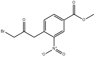 Methyl 4-(3-bromo-2-oxopropyl)-3-nitrobenzoate Structure