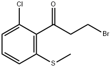 3-Bromo-1-(2-chloro-6-(methylthio)phenyl)propan-1-one Structure