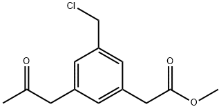 Methyl 3-(chloromethyl)-5-(2-oxopropyl)phenylacetate Structure