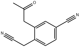 4-Cyano-2-(2-oxopropyl)phenylacetonitrile Structure