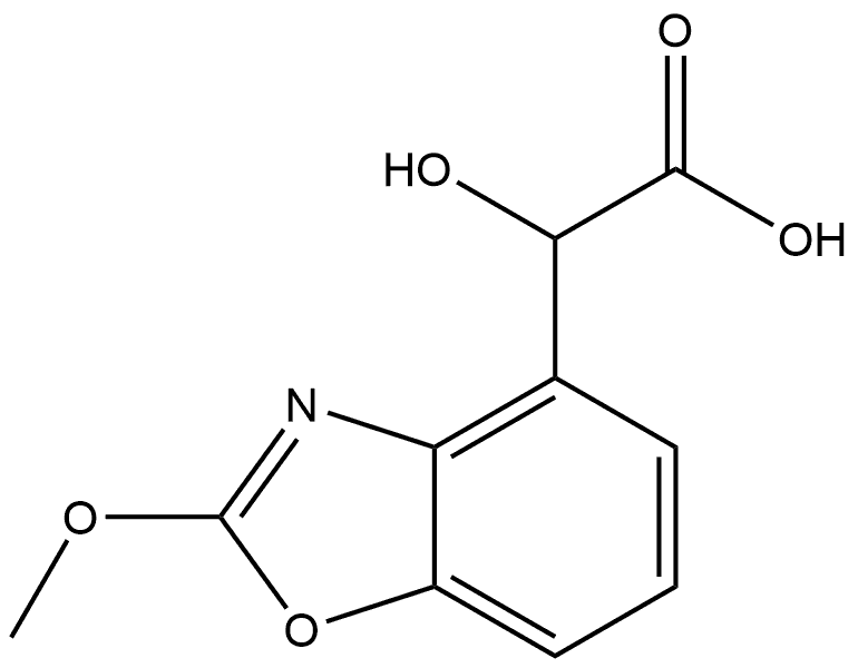 4-Benzoxazoleacetic acid, α-hydroxy-2-methoxy- Structure