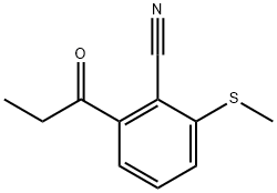 2-(Methylthio)-6-propionylbenzonitrile Structure