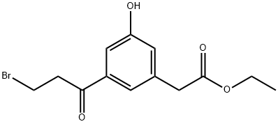 Ethyl 3-(3-bromopropanoyl)-5-hydroxyphenylacetate Structure