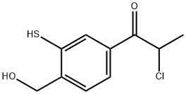 4-(2-Chloropropanoyl)-2-mercaptobenzylalcohol Structure