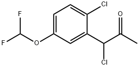 1-Chloro-1-(2-chloro-5-(difluoromethoxy)phenyl)propan-2-one Structure