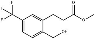 Methyl 3-(2-(hydroxymethyl)-5-(trifluoromethyl)phenyl)propanoate Structure