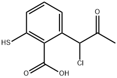 2-(1-Chloro-2-oxopropyl)-6-mercaptobenzoic acid Structure