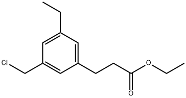 Ethyl 3-(chloromethyl)-5-ethylphenylpropanoate Structure