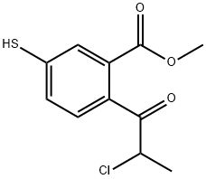 Methyl 2-(2-chloropropanoyl)-5-mercaptobenzoate Structure