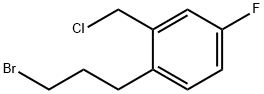 2-(3-Bromopropyl)-5-fluorobenzyl chloride Structure