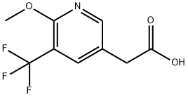 3-Pyridineacetic acid, 6-methoxy-5-(trifluoromethyl)- 구조식 이미지