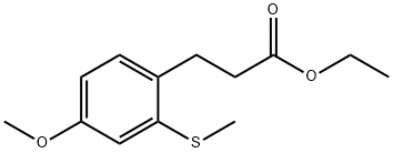 Ethyl 3-(4-methoxy-2-(methylthio)phenyl)propanoate Structure