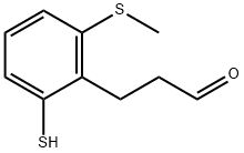 3-(Methylthio)-2-(3-oxopropyl)thiophenol Structure