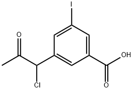 3-(1-Chloro-2-oxopropyl)-5-iodobenzoic acid Structure