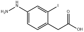 4-Hydrazinyl-2-iodophenylacetic acid Structure