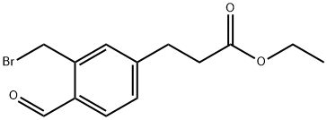 Ethyl 3-(bromomethyl)-4-formylphenylpropanoate Structure