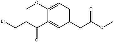 Methyl 3-(3-bromopropanoyl)-4-methoxyphenylacetate Structure