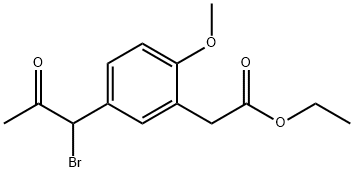 Ethyl 5-(1-bromo-2-oxopropyl)-2-methoxyphenylacetate Structure